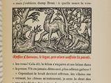 an open book with a picture of animals in it