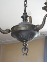 LUSTRE à trois bras de lumière en métal patiné de forme circ… (photo 3)