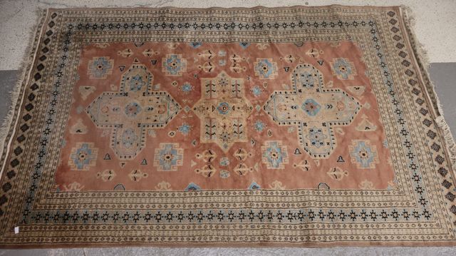 Tapis en laine à nettoyer, (usures) 296 x 189