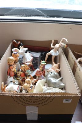 a box full of toys sitting on a table
