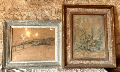 2 Dessins réhaussé Henry ALGAN 1948 - Photo 1