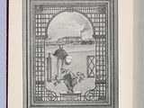 an open book with a picture of a man and a dog on it