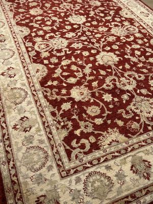 Tapis zigler afghan couleur rouge et blanc 300 x 200
