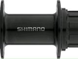 a close up of a bicycle hub with the words shimano on it