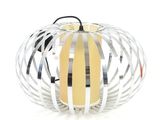 a candle that is sitting inside of a metal cage