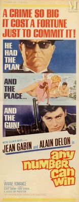a poster for a movie starring a man with a gun and a woman with sunglasses