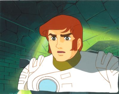 a cartoon picture of a man in a white suit
