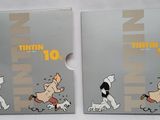 deux livres posés sur une table, avec un chien et un chat dessus