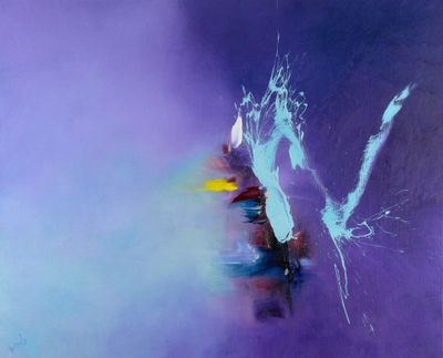 KARLS (1971-) "Tourment pourpre" HST, SBG, sans cadre.