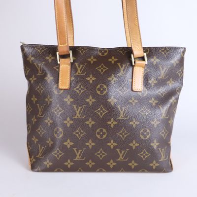 sac fourre-tout en toile et cuir monogramme louis vuitton