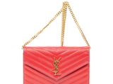 Sac à bandoulière en cuir à motif chevrons Saint Laurent