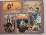 a picture of a book with pictures of people and animals on it