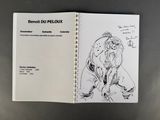 an image of a book with a drawing of a man sitting on a bench