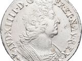 a close up of a coin on a white background