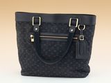 louis vuitton black monogram canvas and leather tote bag