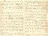 un vieux manuscrit comportant des inscriptions et surmonté d'un cachet noir