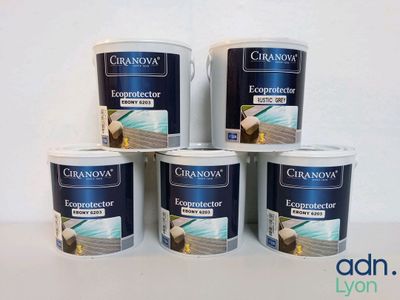 Lot de 5 pots de lasures pour bois - CIRANOVA - Ecoprotector…