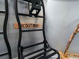 two ladders that are on the wall next to each other