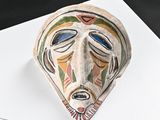 a mask that is sitting on top of a table