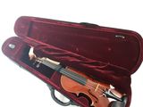 a violin in a case with a bow in it