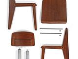 four pieces of furniture sitting on a white surface