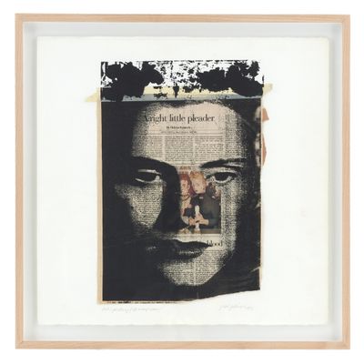 an image of a picture of a man with a newspaper on his face