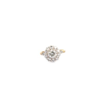 a close up of a diamond ring on a white background