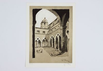 Victor VIKO (1915-1998) "Le cloitre"