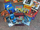 a lot of comic books on the floor on the floor