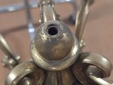 a close up of a metal object on a table
