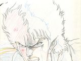 drawing of a male character in a white shirt with his eyes closed