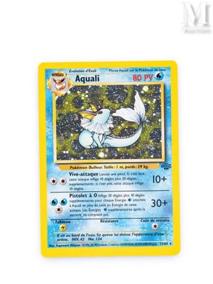 a close up of a pokemon card on a white surface