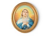 an image of a painting of a woman holding her hands in front of her chest