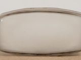 a small glass object on a table with a white background