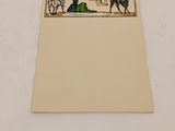 a picture of a piece of paper with a drawing of a man on a horse