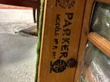 a close up of a suitcase that has a label on it