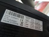 a close up of a label on a laptop