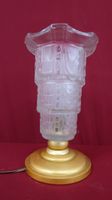 SABINO, lampe art déco en verre pressé moulé, base en métal …