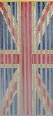 une image représentant un drapeau britannique réalisé avec des crayons