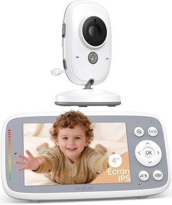 un gros plan d'un babyphone sur fond blanc
