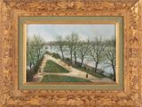 une image représentant un tableau où l'on voit un chemin menant à un parc