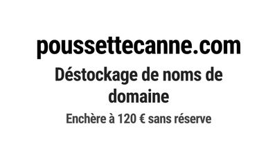 Nom de domaine poussettecanne.com.
