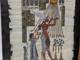 an image of a picture of an egyptian scene with a woman and a man