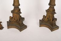 Paire d'importants candélabres à sept lumières en bronze cis… (photo 5)