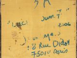 a picture of a piece of wood with writing on it