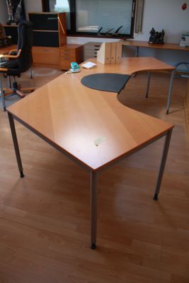 an image of a desk in an office setting