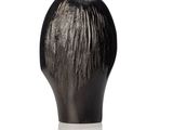 an image of a black vase on a white surface