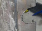 a piece of metal that has been welded together