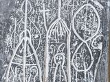 une image d'un dessin en noir et blanc sur une feuille de papier