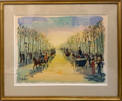 une image d'un tableau représentant une voiture hippomobile